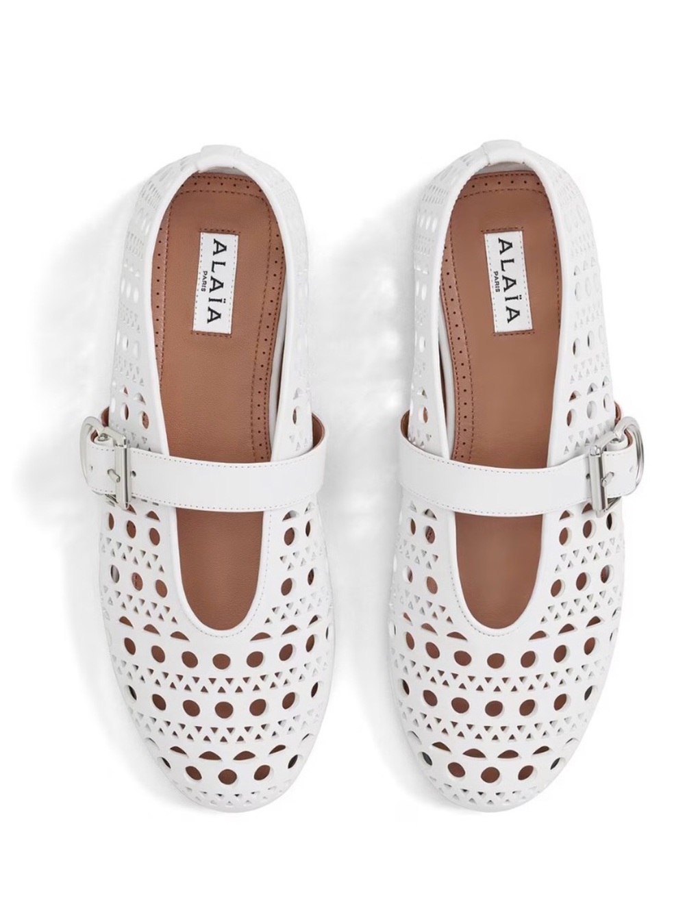ALAÏA BALLET FLATS IN VIENNE LAMBSKIN